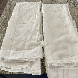 Pottery Barn Kids dot sheer curtains